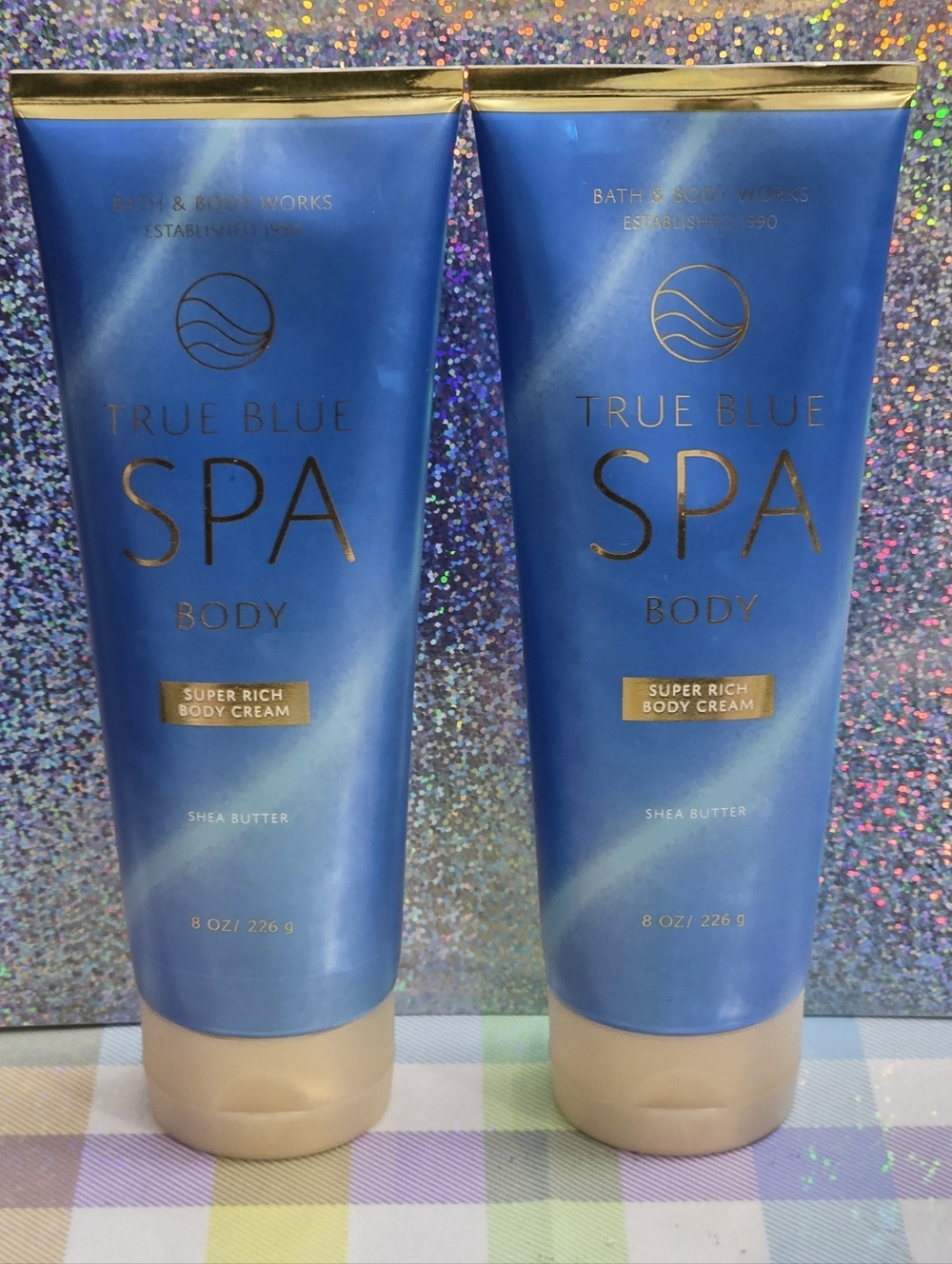 Bath & Body Works True Blue Spa Super Rich Body Cream Set of 2 NEW